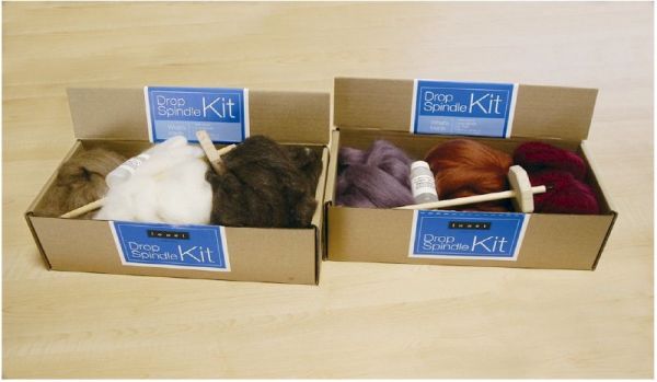 Drop Spindle Kit Natural or Dyed Fibers